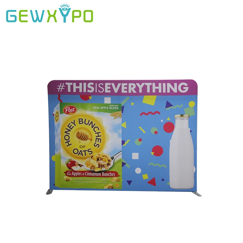 10ft Width High Quality Advertising Tension Fabric Pillow Case Banner Backdrop Wall With Portable Foldable Pop Up Table