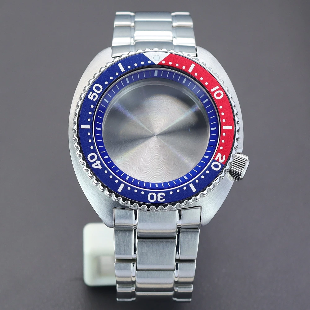 

45mm Modified Watch Case For Big abalone 009 NH35 NH36 NH38 Sapphire Glass Movement 316L Stainless Steel Watch Accessories Parts