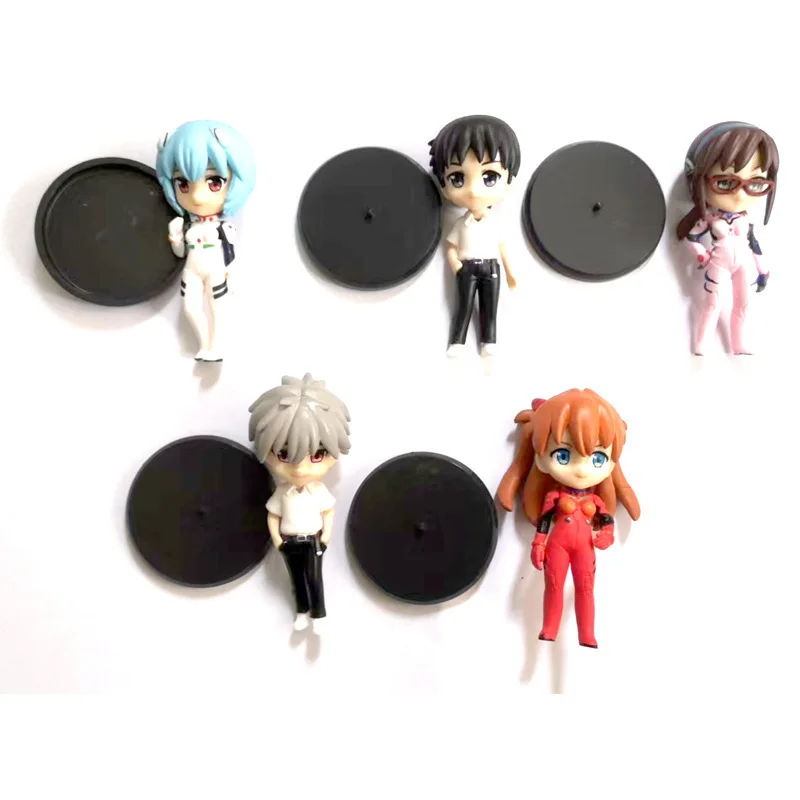 Bandai 5 pz/set 7 CM Nuovo Anime EVA Ayanami Rei Ikari Shinji Figura PVC Modello Giocattoli Bambola raccogliere Ornamenti Regali