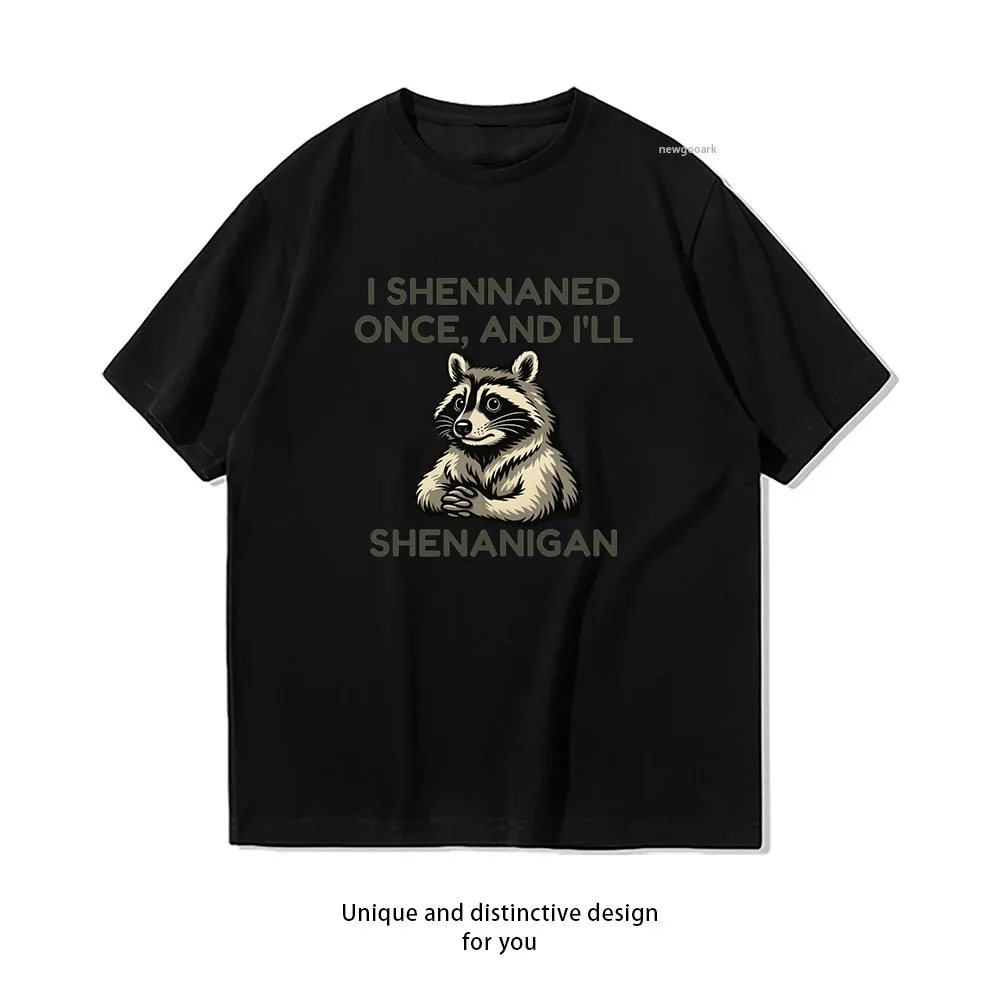 i shennaned once and i'll shenanigan T-shirt woman man Casual cotton printed t shirts O-neck Breathable Adult Short-sleev