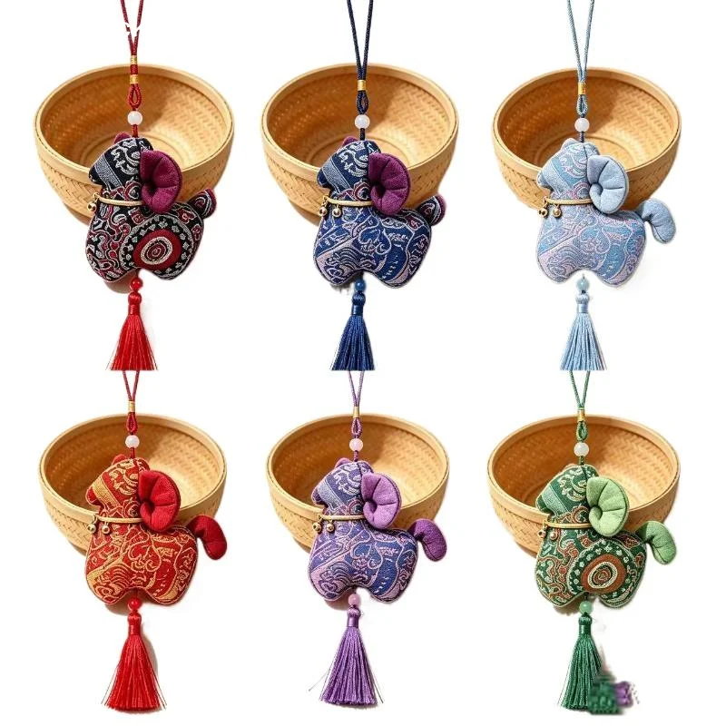 AnswerChinese Zodiac Sheep Plush Toy Brocade Lamb Doll Tassel Horns Lucky New Year Gift Home Decoration Soft Stuffed Animal - view 6