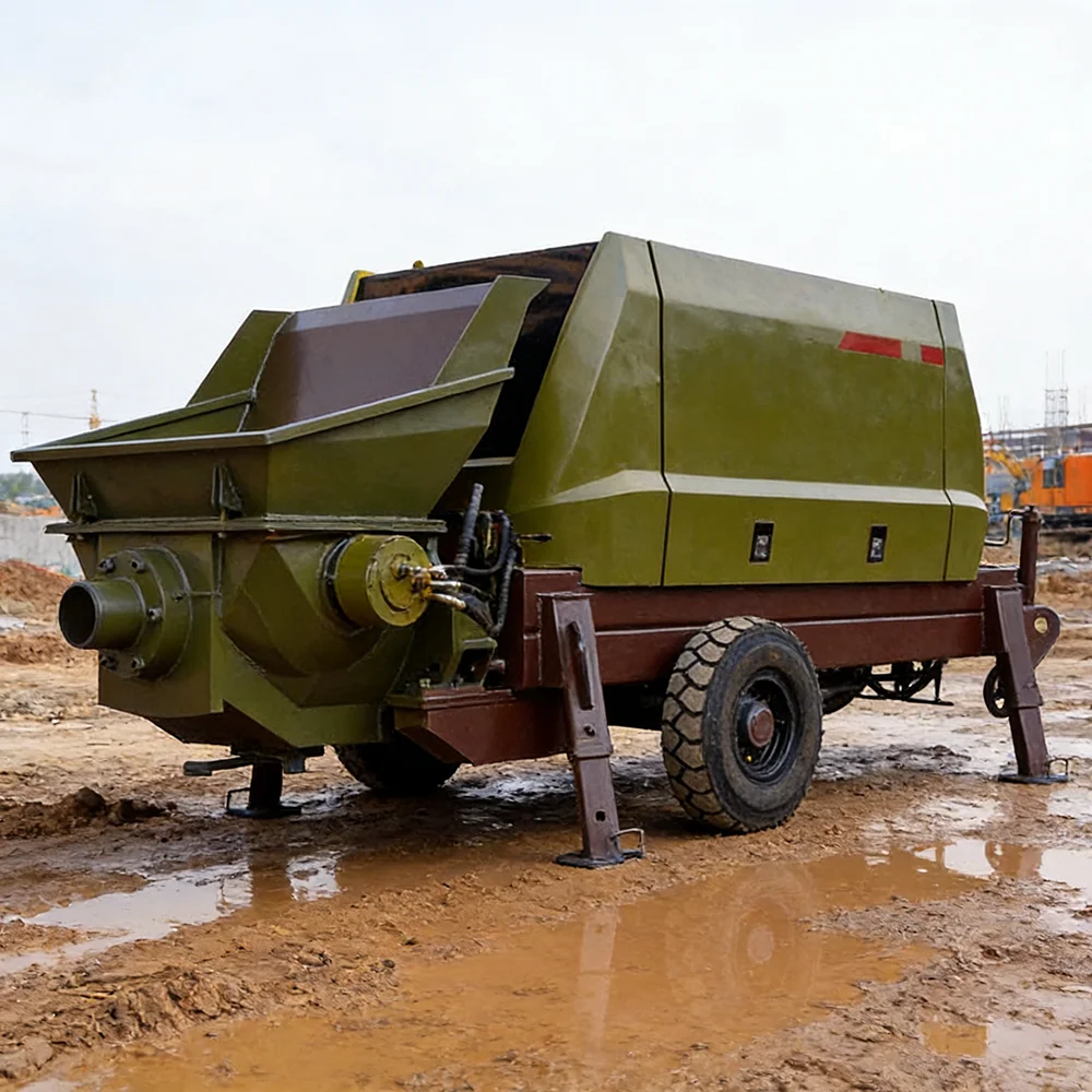 High Pressure Concrete Pump,22m³/h,Stainless Steel Hopper,For Dam & Tunnel,Low Failure Rate,Energy Saving