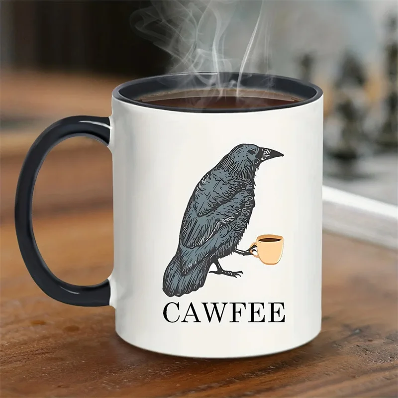 Europe and America Trend Personality Funny Bird Lover Heat Transfer Ceramic Coffee Mug Multicolor Mug