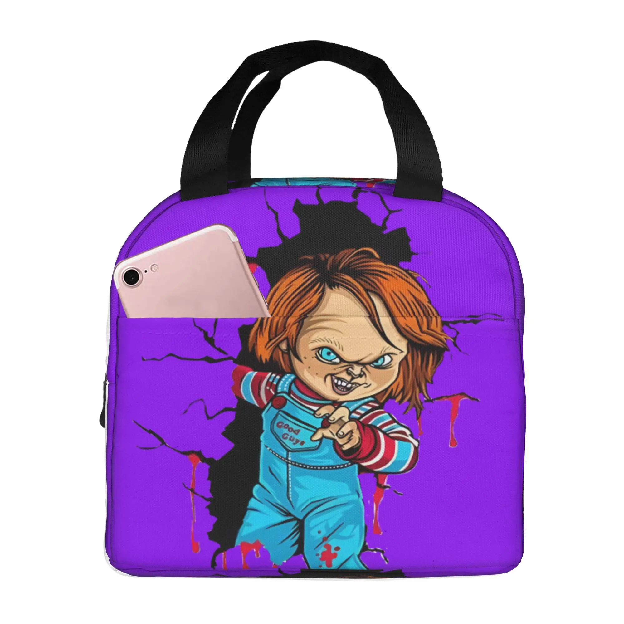 b-brides-of-chuckys-bolsas-termicas-isoladas-para-almoco-recipiente-portatil-para-almoco-filme-de-terror-para-escola-caixa-de-armazenamento-de-alimentos