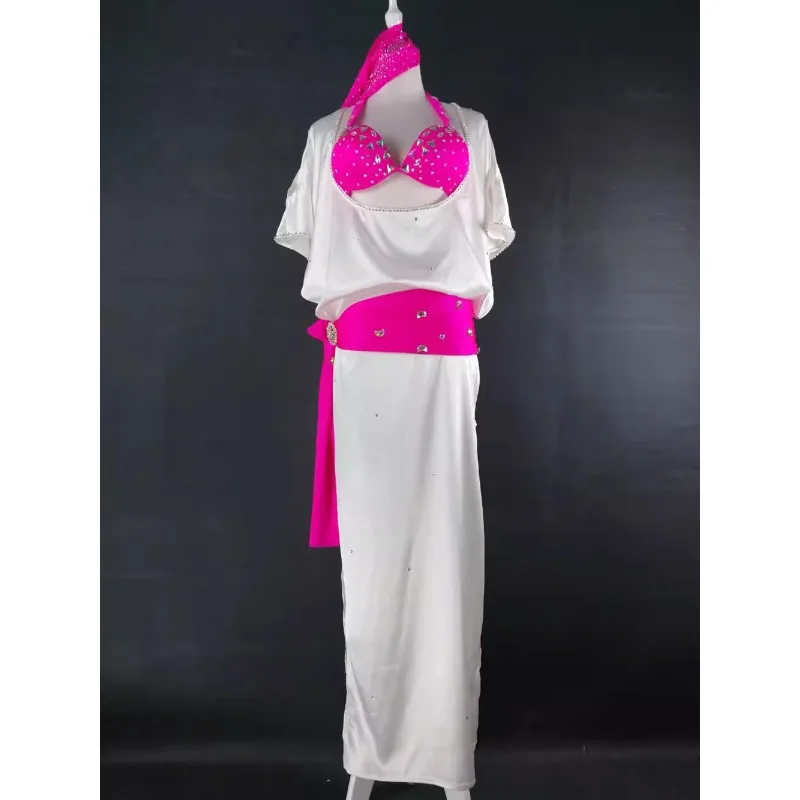 Traje de dança do ventre personalizado, vestido de performance, robe indienne fille, roupa de dança do ventre, trajes de carnaval samba, roupas indianas femininas