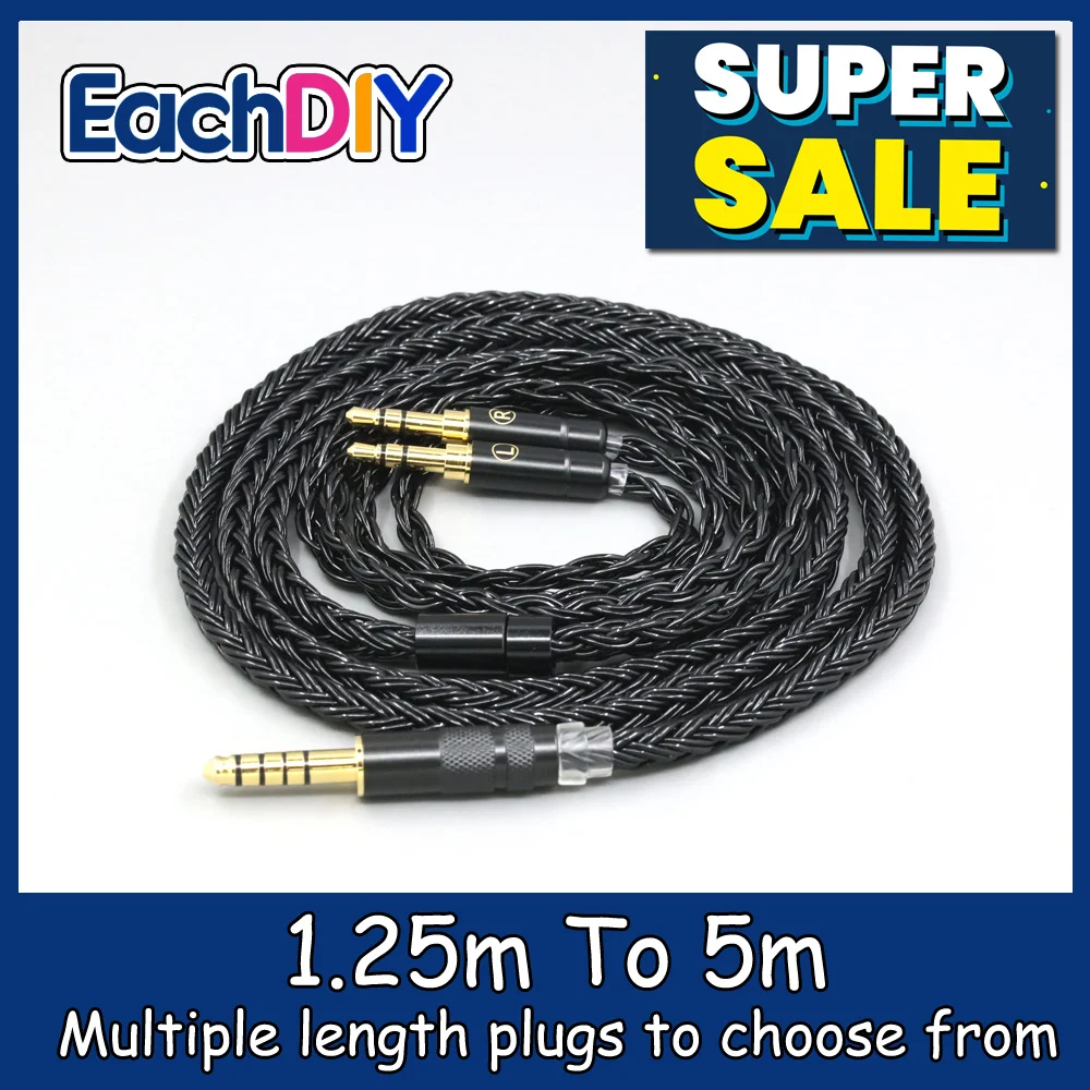16 Core 7N OCC Black Earphone Cable For Hifiman Sundara Ananda HE1000se HE6se HE1000v2 HE400se Arya He-35x Headphone LN007423