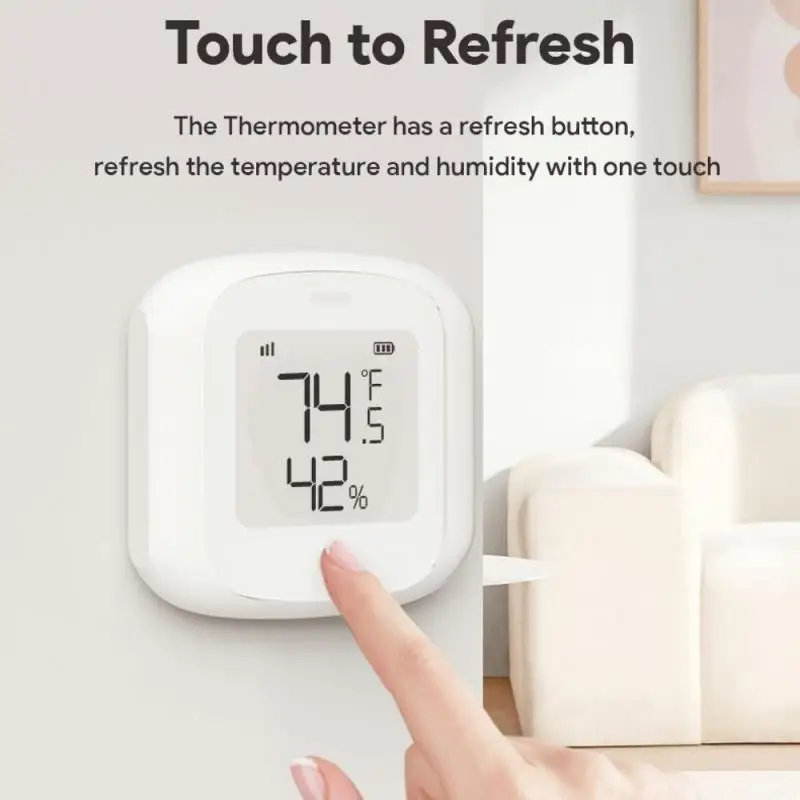 Tuya WiFi Humidity Temperature Sensor Mini LCD Display Detector Smart Life APP Remote Control Works With Alexa Google Home