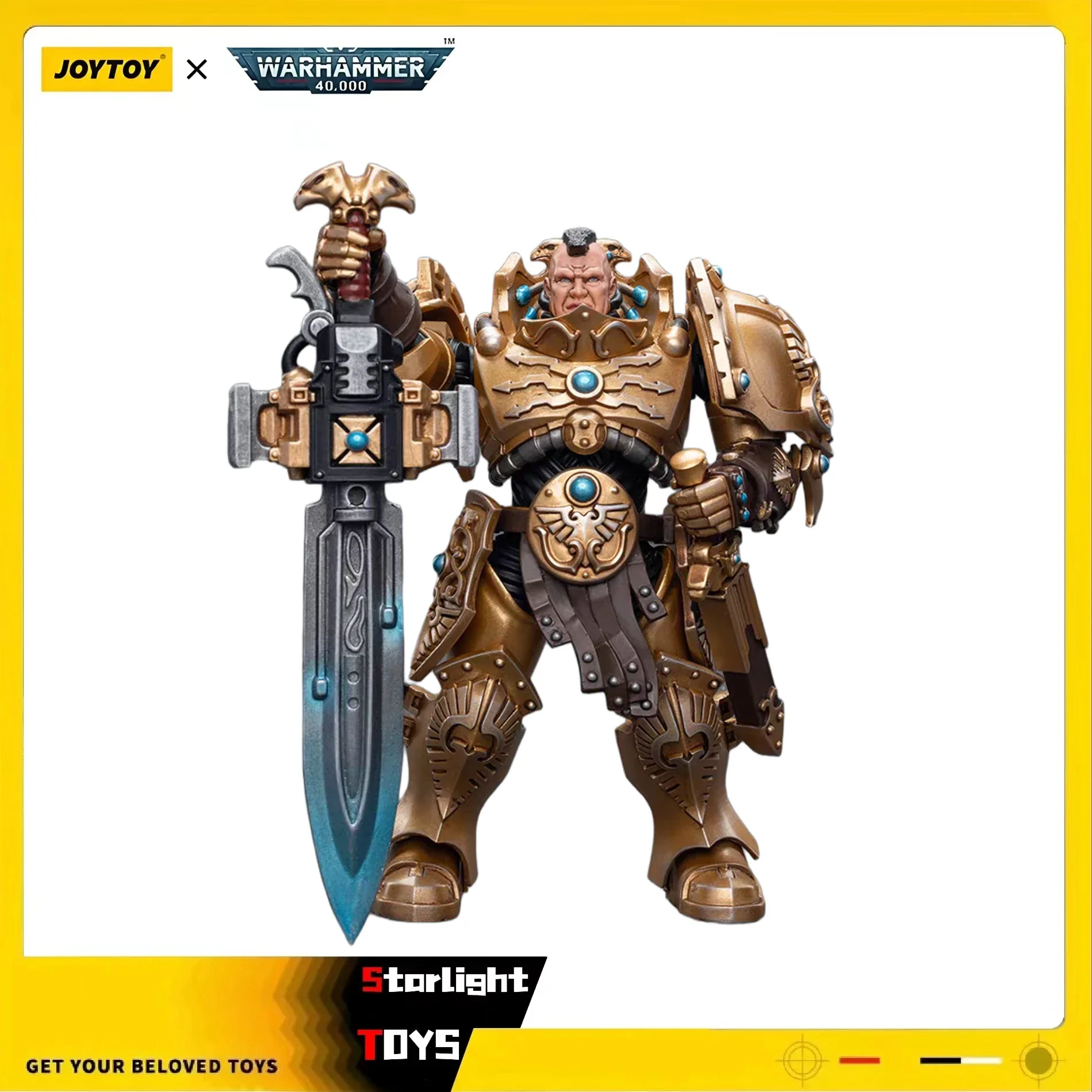 

JOYTOY Warhammer 40K Adeptus Custodes Custodian Guard with Sentinel Blade Toy Model Gift 1/18 Action Figure