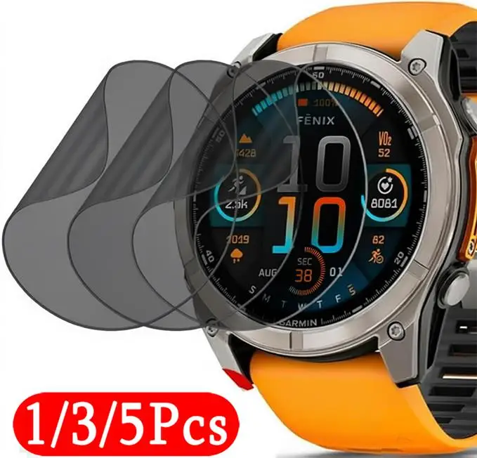 1/3/5Pcs Anti-spy Hydrogel Film For Garmin Fenix 8 7 7S 7X 6 6S 6X Pro Screen Protector for Fenix 8 43-51mm Smartwatch Film