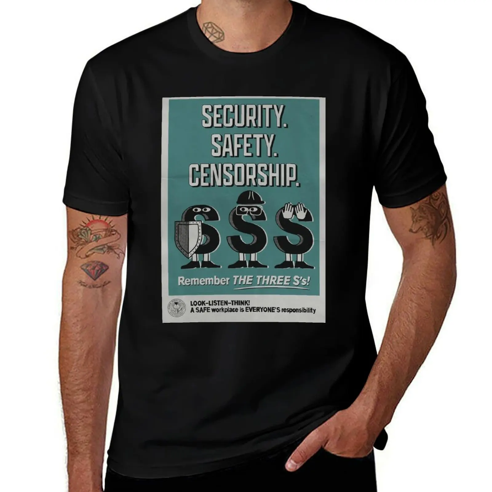 Federal Bureau of Control (Lake House division) warning poster 3 T-Shirt printed t shirts for man T-Shirt