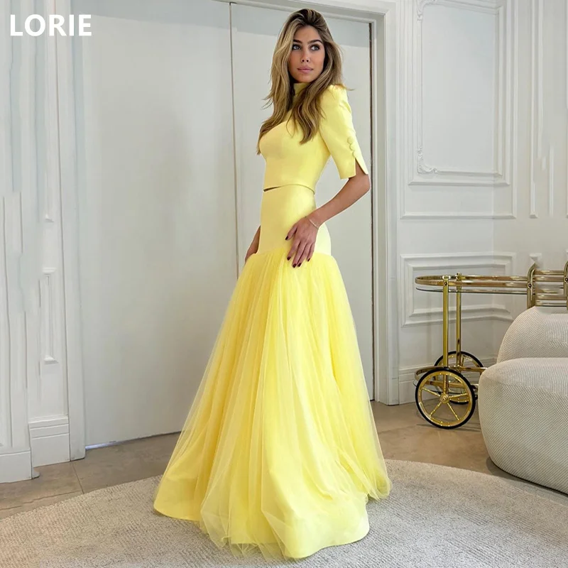 LORIE Yellow A-line Bridesmaid Dress Backless Beautiful Bow Bridsmaid Dresses Pleat Sisters Group Bridesmaid Customized 2025