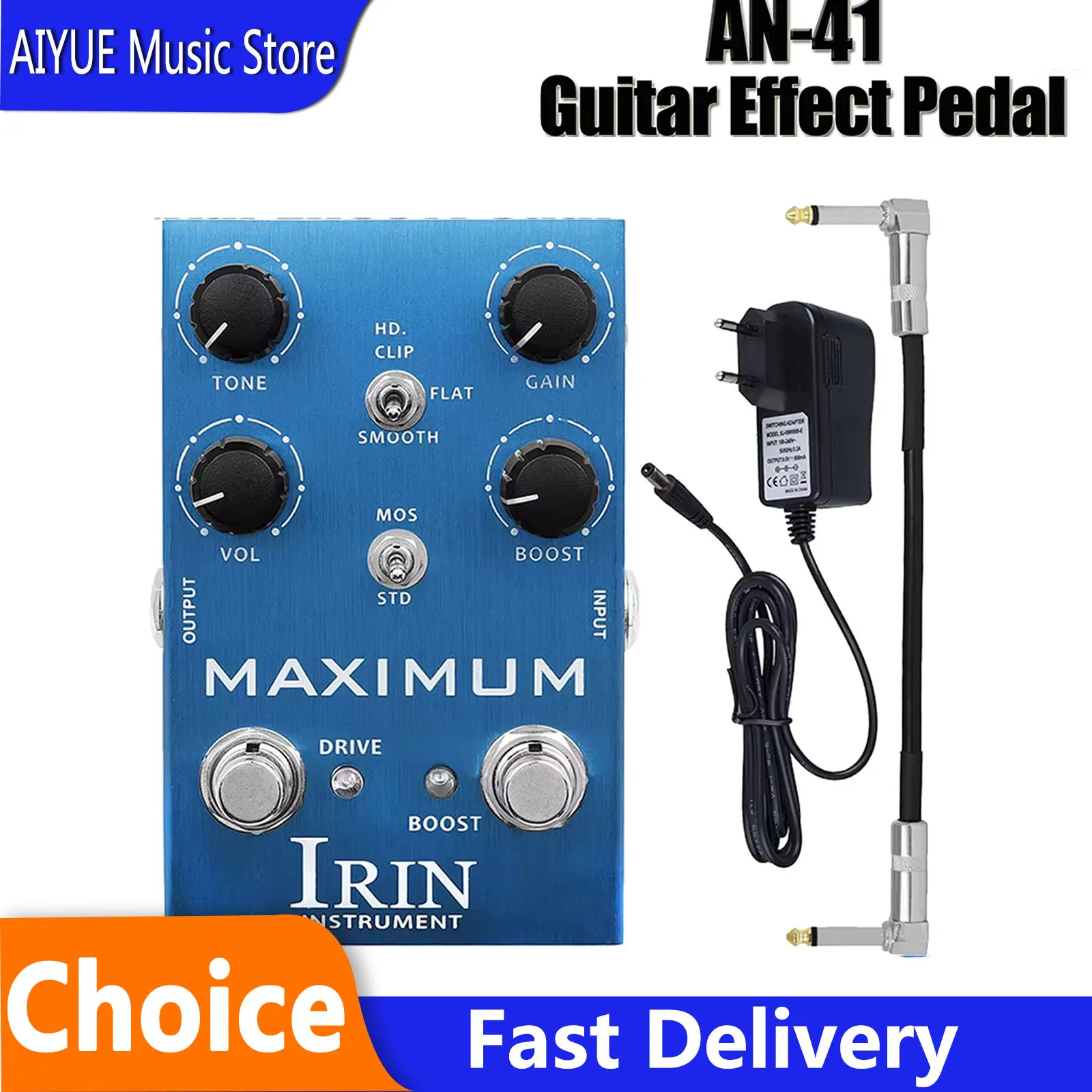 

IRIN AN-41 Electric Guitar Effects Pedal MAXIMUM Overdrive Pedal Wild Distortion Overdrive Effect Effector Guitar Bass Parts