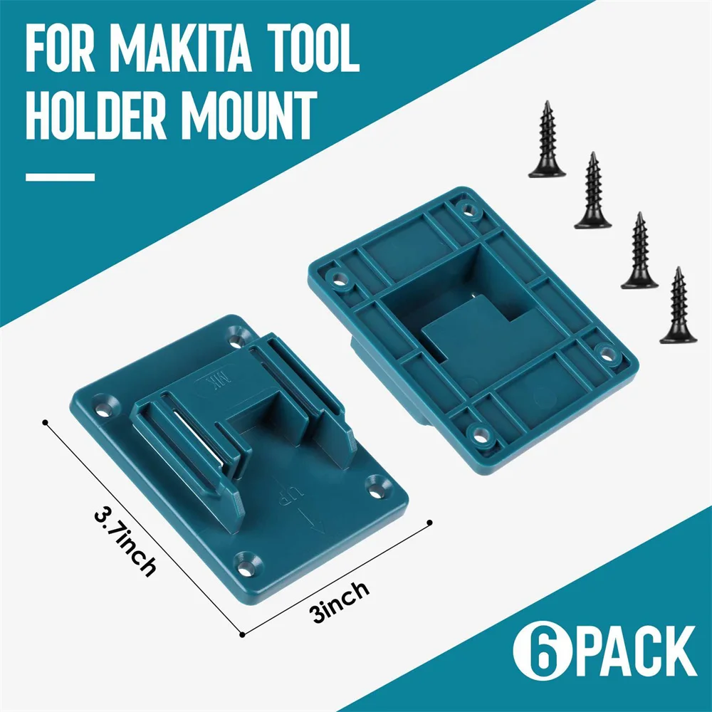 Pack Power Tool Battery Mount Holder 2 in 1 Stand For Makita/ / 18V Battery Tool Storage Rack Bracket case