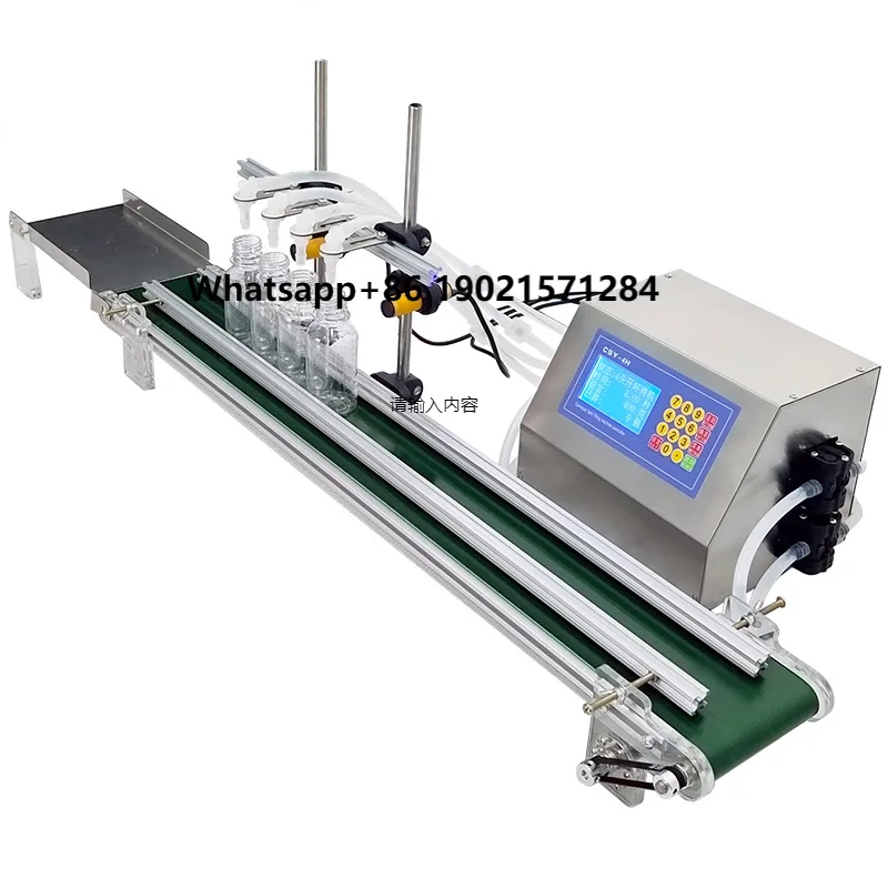 

LANDTO Small Scale 4 Nozzles Automatic Liquid Filling Machine with Conveyor
