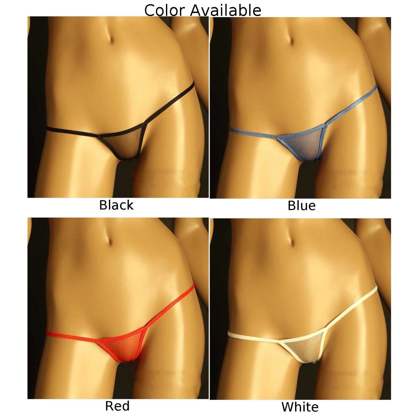 Mini Tanga transparente de malla transpirable para mujer, Bikini de cintura baja de alta elasticidad, bragas en Tanga, lencería erótica ligera suave