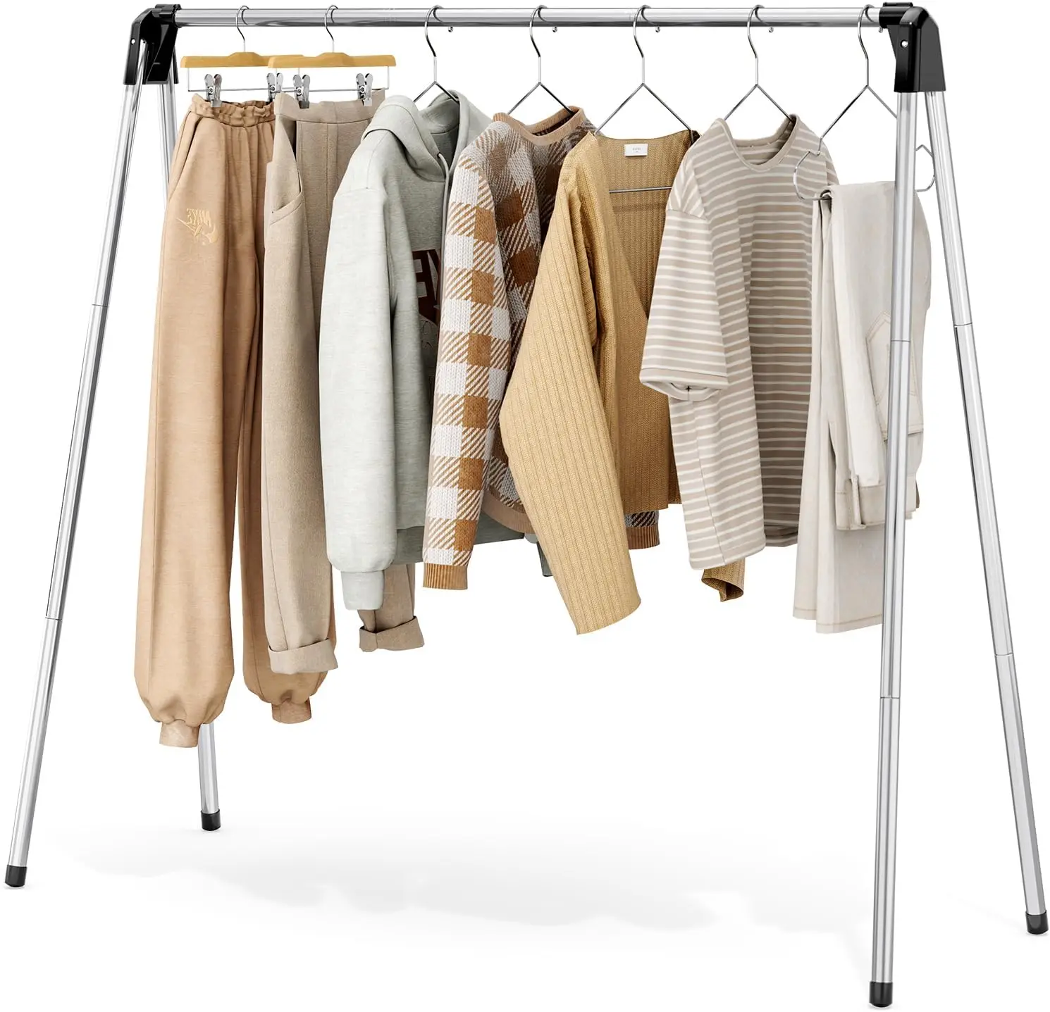 

Сушилка для одежды, складная сушилка для одежды, вешалка для белья из нержавеющей стали, отдельно стоящая, для использования в помещении и на открытом воздухе с