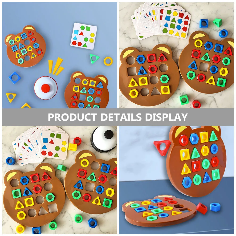 1 Satz Brettspiele in geometrischer Form für Kleinkinder, farblich passendes Lernspielzeug, Sortieraktivität für Kinder von 1–3 Jahren, früh