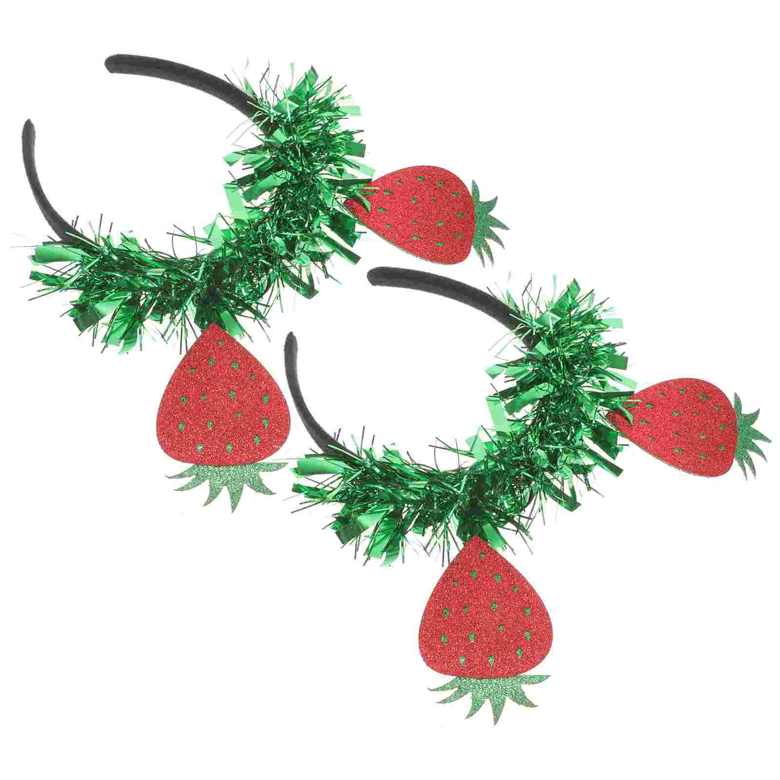 Strawberry Accessories Costume Fruit Hat Headband Red Hair Clips Costumes for Girls Party Hoop Lollipop Felt Cloth Miss