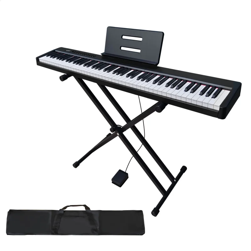 88 Keys Electronic Piano Multifunctional Simulation with Stand Organ Keyboard Piano view 2