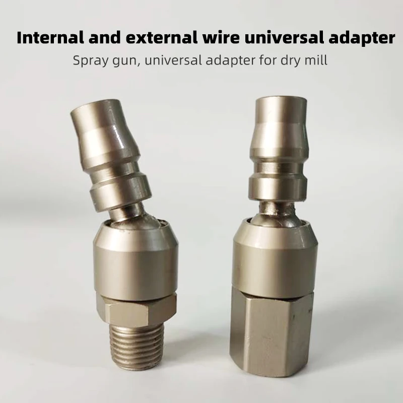 Universal Male Female Swivel Joint  Spray Gun Connector Universal 360 Quick Joint Fittings  Air Hose Quick Coupler