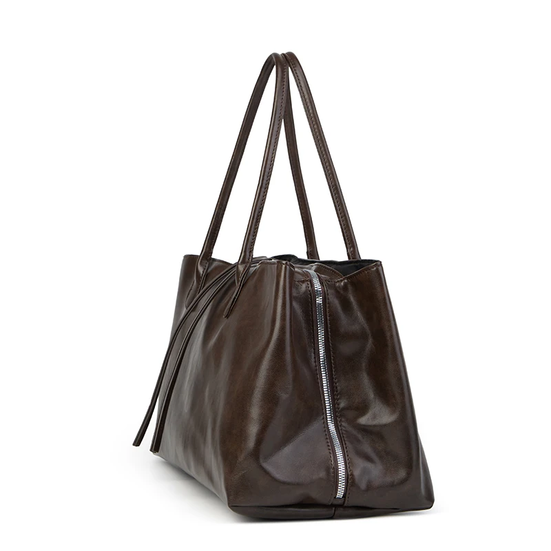 Handtasche Europäischer und Amerikanischer Mode-Stil Einfache Ins-Style Einfarbige PU-Schultertasche – Detail 4