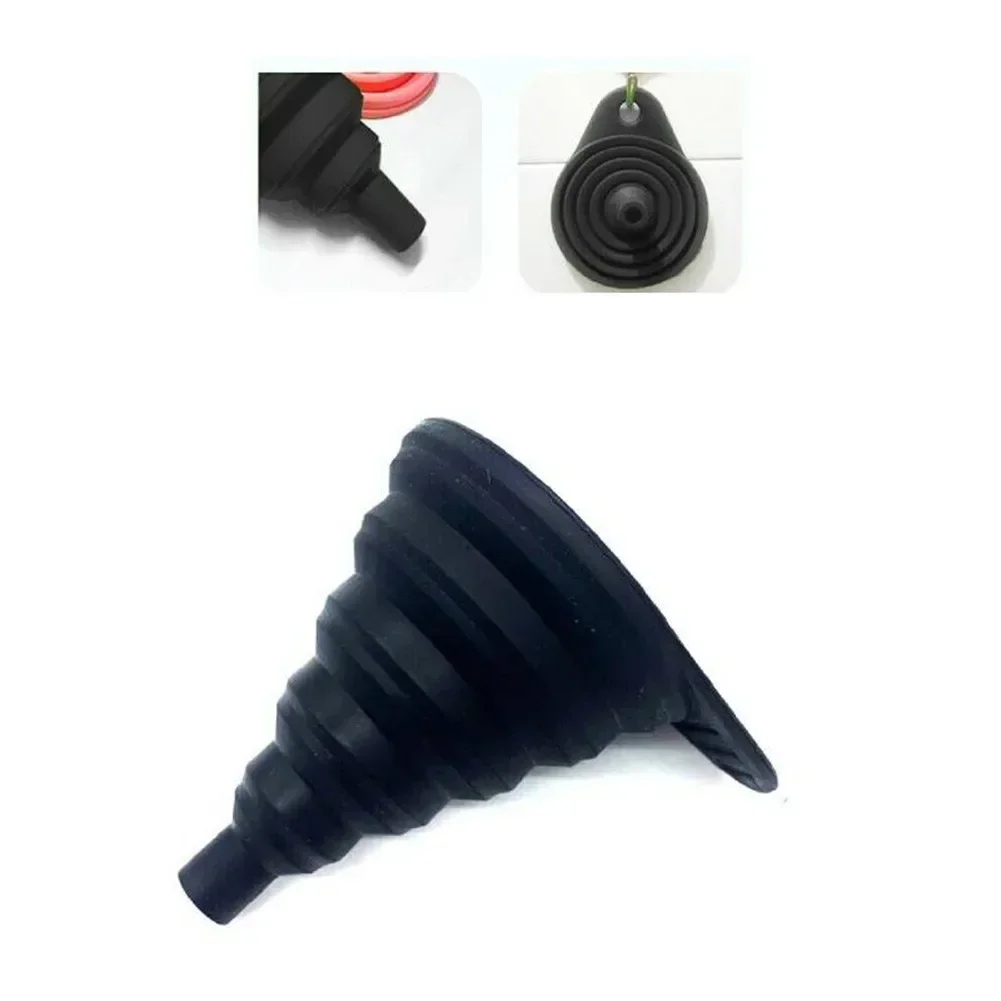 Car Engine Funnel Universal Silicone Liquid Funnel Washer Fluid Change Foldable Auto Engine Oil Petrol Change Fill