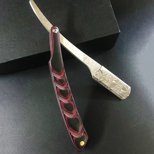 Imagen 2 del producto navaja de afeitar barbería barbería Afeitadora Manual profesional para hombre, maquinilla de afeitar de acero inoxidable con borde recto, afeitado plegable, cortador de barba, regalo