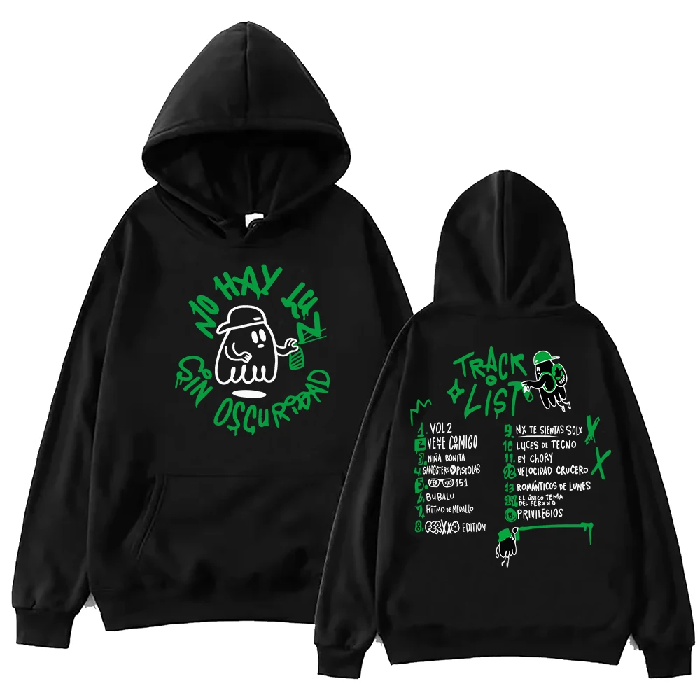 

Feid Ferxxo No Le Temas A La Oscuridad 2024 Tour Hoodie Harajuku Hip Hop Pullover Tops Sweatshirt