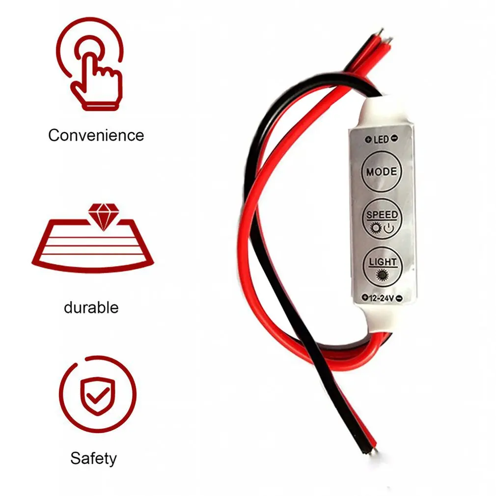 Mini Auto memorize Dimmer  5V 12A Output LED Dimmer Remote Controller For Single Color 5050/3528 Led Strips Brightness Dimmer