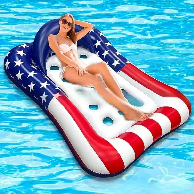 PVC swimming pool with headrest pool float water hammock