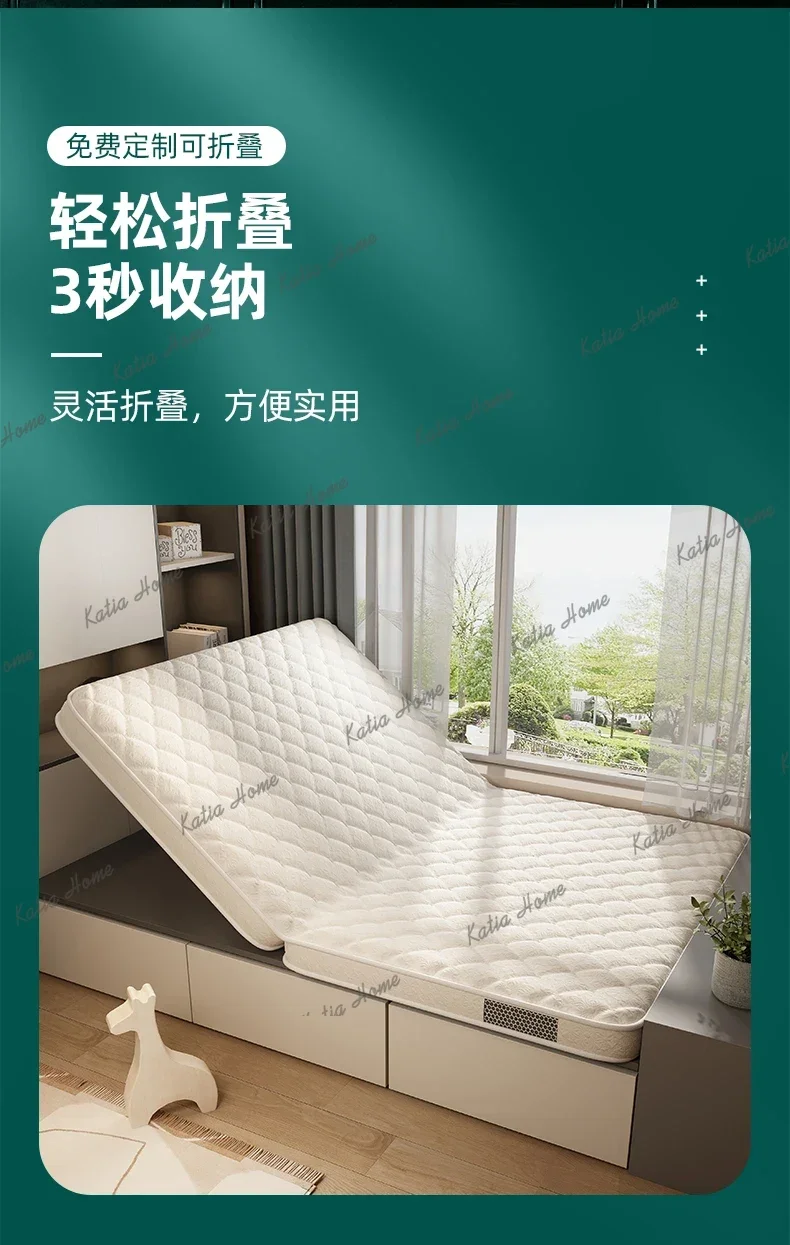 YJ Queen Size Folding Mattress Modern Latex Tatami Children Mattress Floor Bedroom Colchones De Cama Matelas Furniture Home