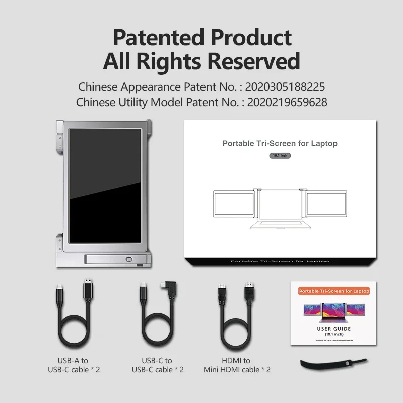 Portable Triple Screen Laptop Workstation External for Laptop
