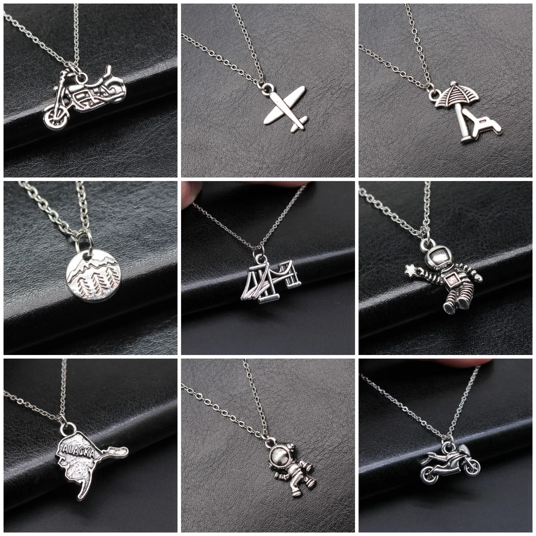 Boho Travel Outer Space Galaxy Wanderlust Necklaces 40cm Short Chain Charm Necklace For Women Boho Vintage Jewelry Gift