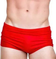 BOYTHOR-bóxer de cintura pequeña para hombre, bañadores a medida, color liso, Sexy, talla grande