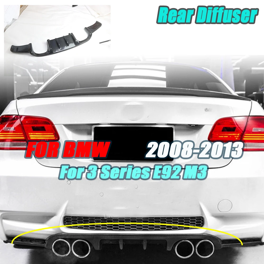 

JCYECF задний спойлер диффузора из углеродного волокна для BMW 3 серии E92 M3 2008-2013 FRP задний бампер защита губ FRP