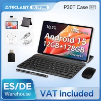Teclast P30T Set 10.1 Inch Tablet Android 15 T606 8-Core Max 12Gb Ram 128Gb Rom 6000Mah Keyboard/Case/Mouse/Stylus/Headphone/Stand