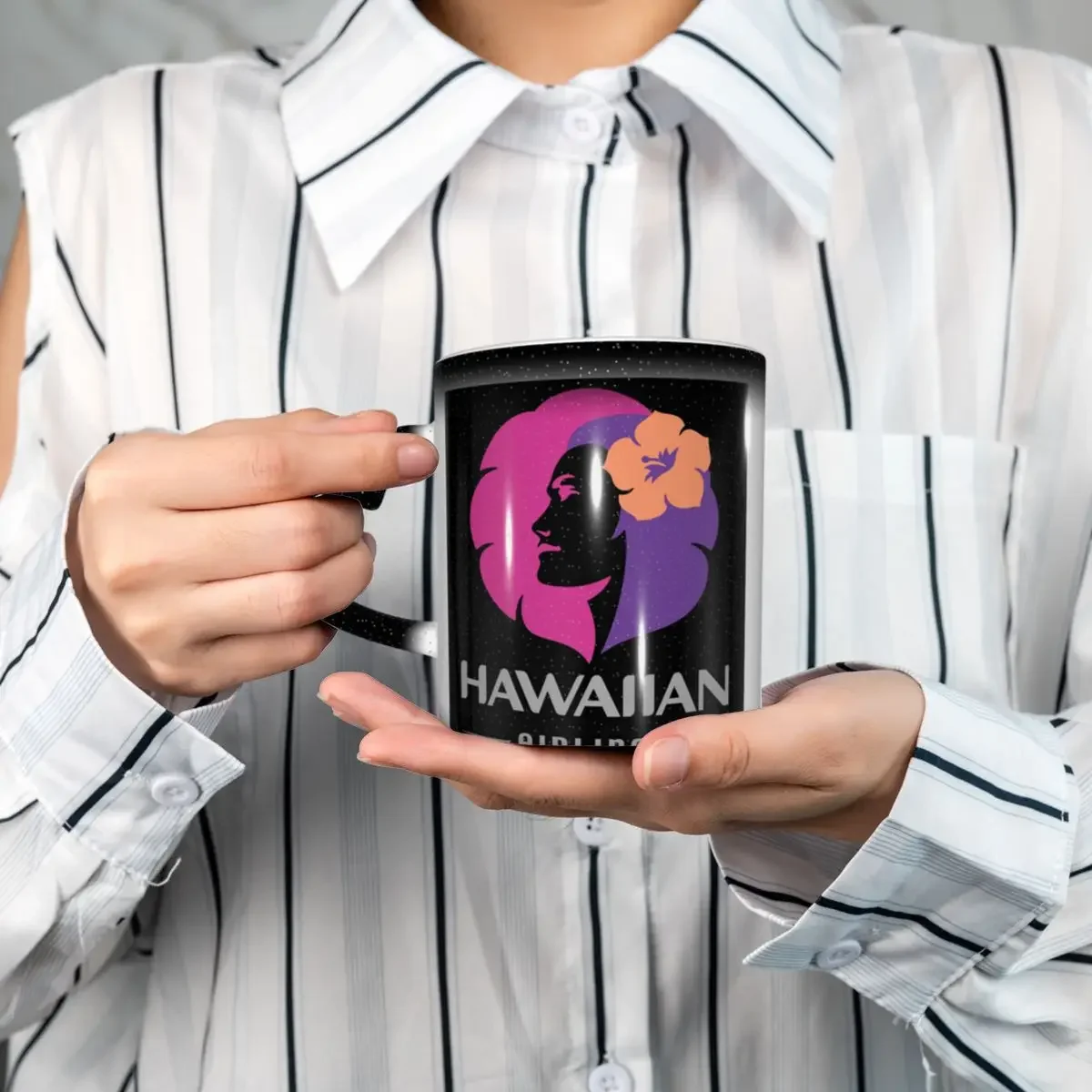 Caneca de cerâmica Hawaiian Airlines Herc Travel End Of Southern Summer Sale, caneca de café, caneca de chá, caneca de leite, presente para mulher e homem