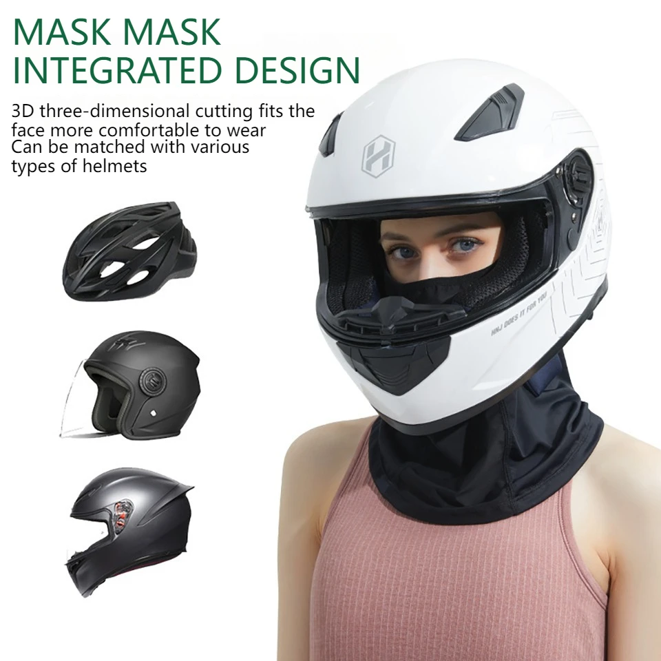 GTUBIKE Kacamata Balaclava Sepeda Motor Wajah Bersirkulasi Cepat Kering Tutup Kepala Bersepeda Luar Ruangan Masker Perlindungan UV Musim Panas Sutra Es