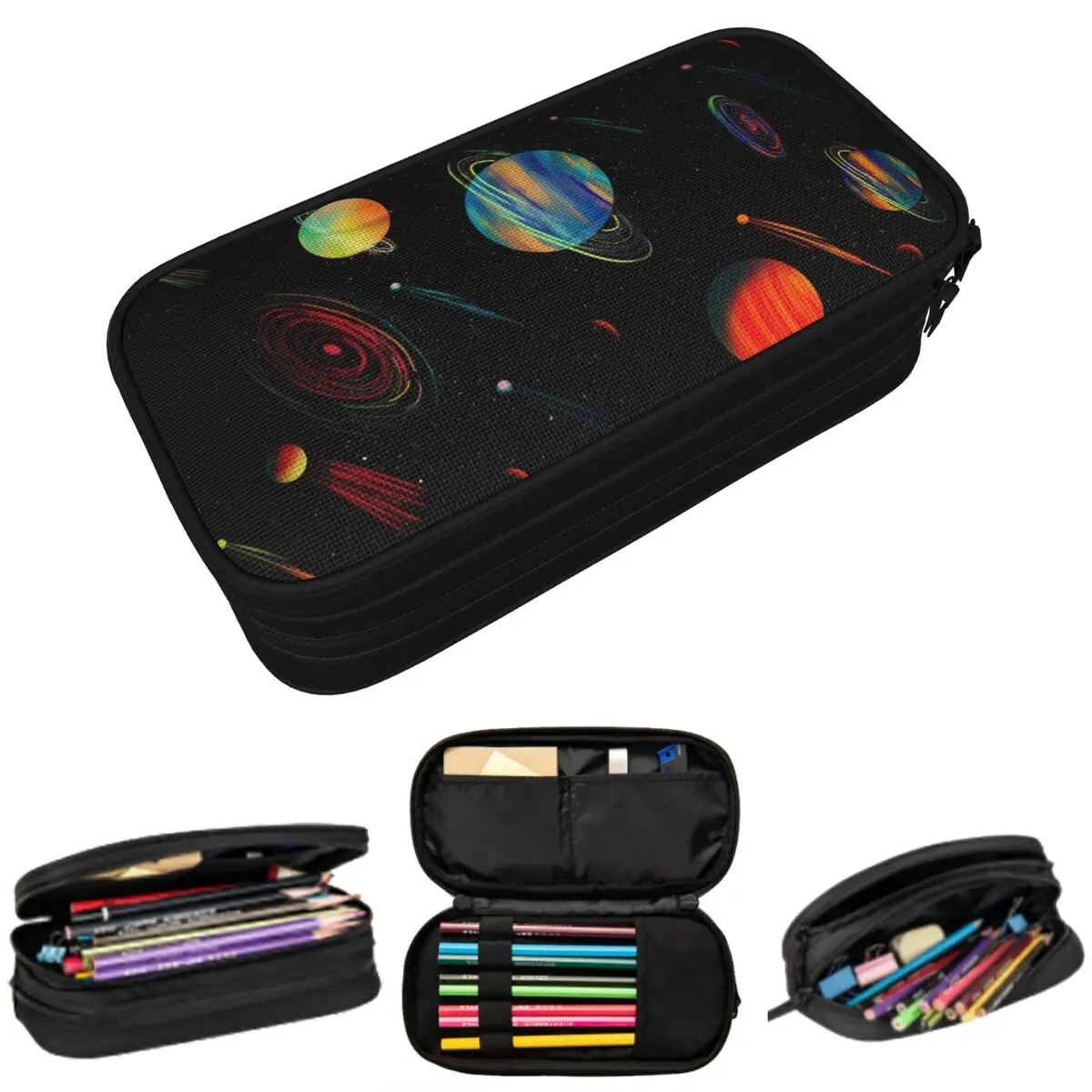 Solar System Pencil Case for Kids Gifts Pen Box Pencil Bag Stationery Supplies Pen Holder Bag