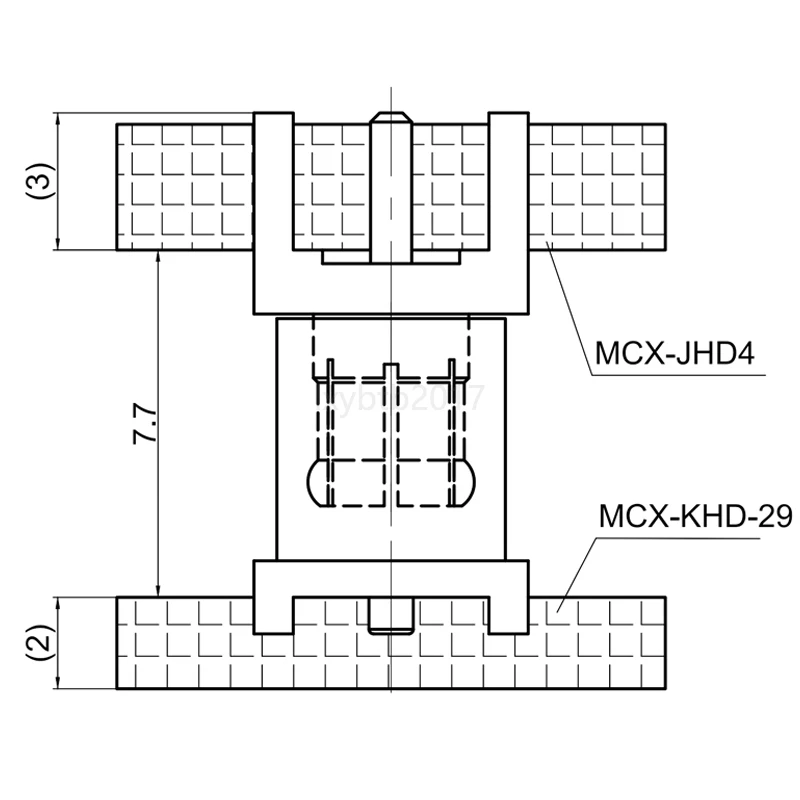 7.7Mm board size MCX-JHD4 and MCX-KHD-29 plug-in solution MCX-KE board to board