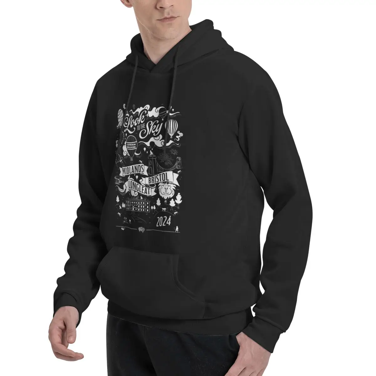 Kijk Naar De Hemel Polyester Hoodie Heren Sweatershirt Warme Dif Kleuren Maten