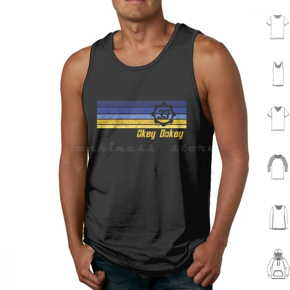 Retro Okey Dokey 33 Tank Tops Vest Sleeveless Okey Dokey Okey Dokey Tec 33 Dogmeat 4 New Vegas New Vegas 3 Gaming