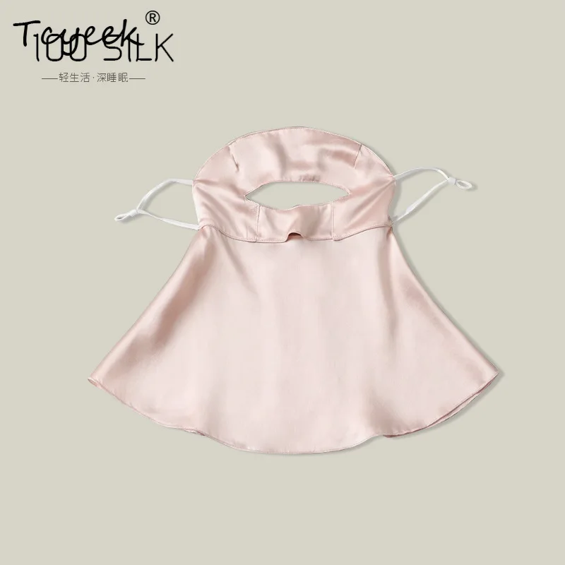 Tcyeek, 19MM 100% Máscaras de Seda Real, Proteção UV Protetora Solar Feminina, Máscara Facial Respirável à Prova de Poeira, 2024 Verão A47720QC