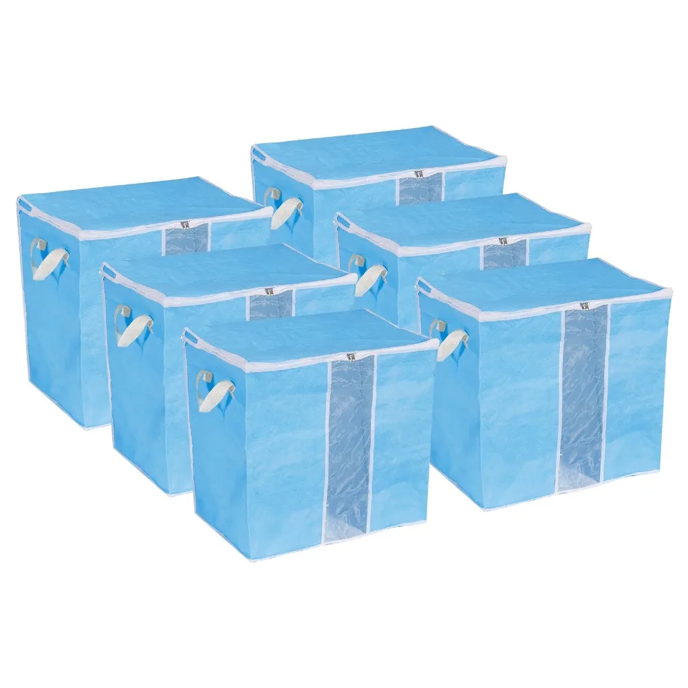 

Unique Special Offer Large Clothes Bedding Wardrobe Storage Bag Sky Blue