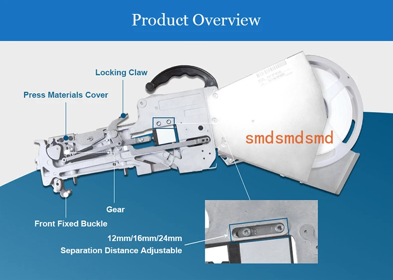 OriginalSMT CL Pneumatic Feeder 8mm 12mm 16mm 32mm 44mm For SMD Pick And Place Machine