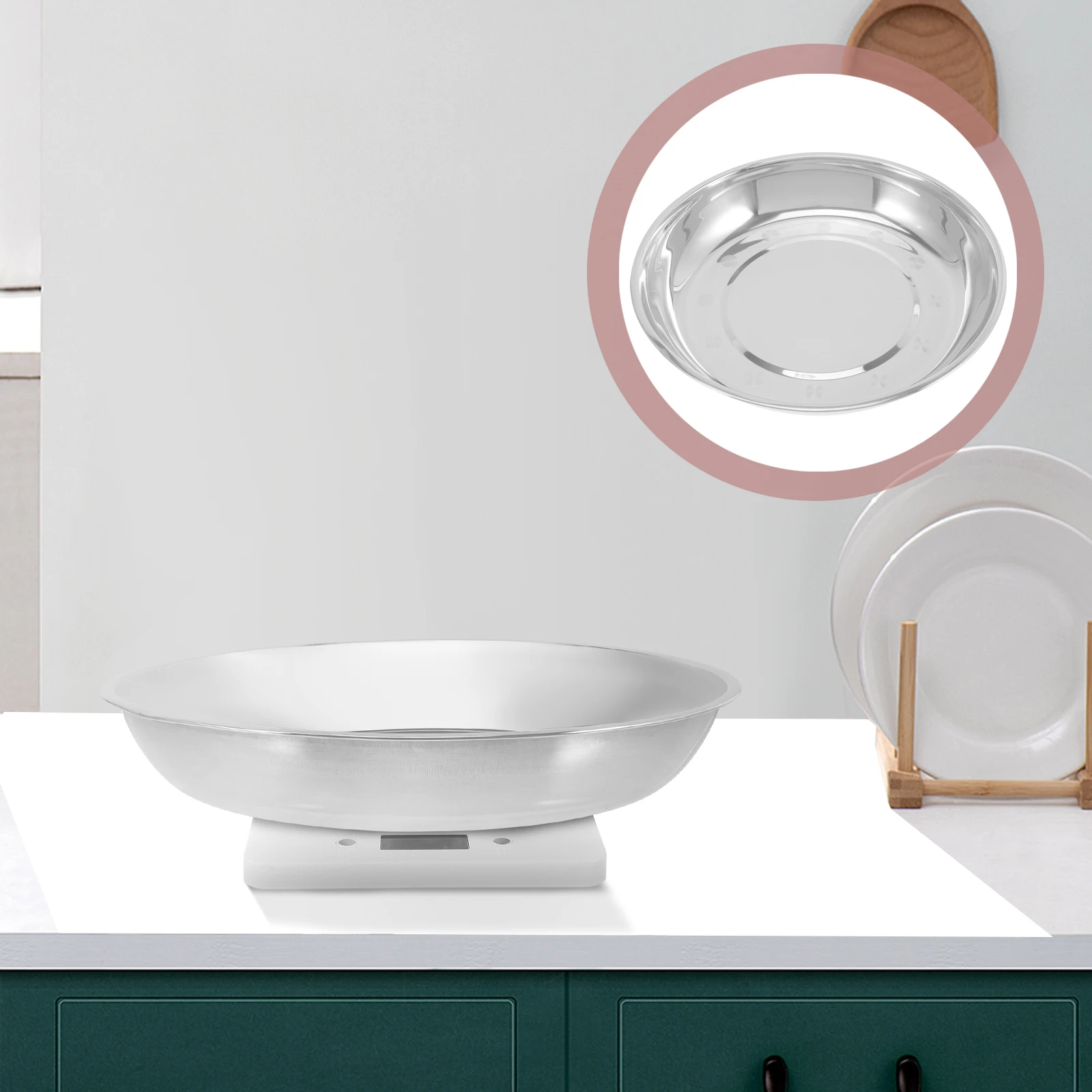 Stainless Steel Weighing Tray for Electronic Scale Kitchen Milligram Scale Measuring Powder Dish Stackable Pan