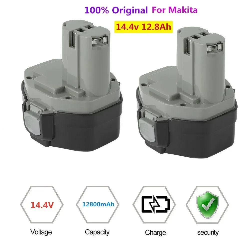 

2pcs Original 14.4V 12800mAh NI-CD Power Tool Battery for MAKITA 14.4V Battery for Makita PA14,1422,1420 192600-1 6281D 6280D