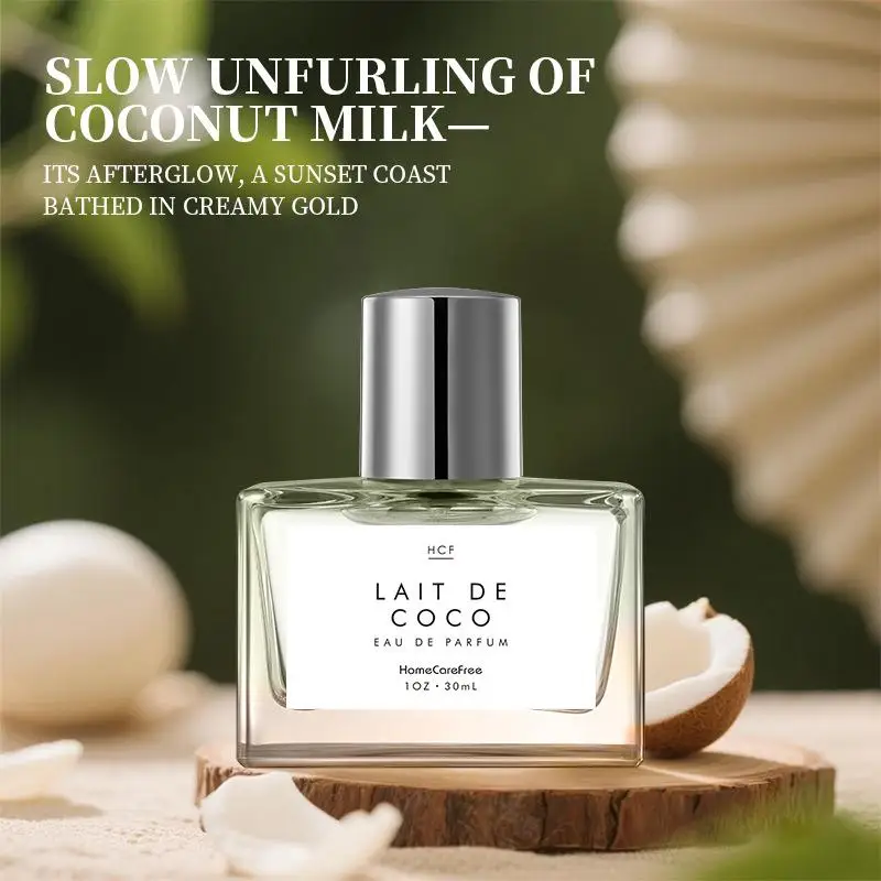 Coconut Milk Fragrance Spray Fresh Natural Floral Fruity Gourmand Fragrance Long-lasting Body Mist Unisex Charm Spray 30ml