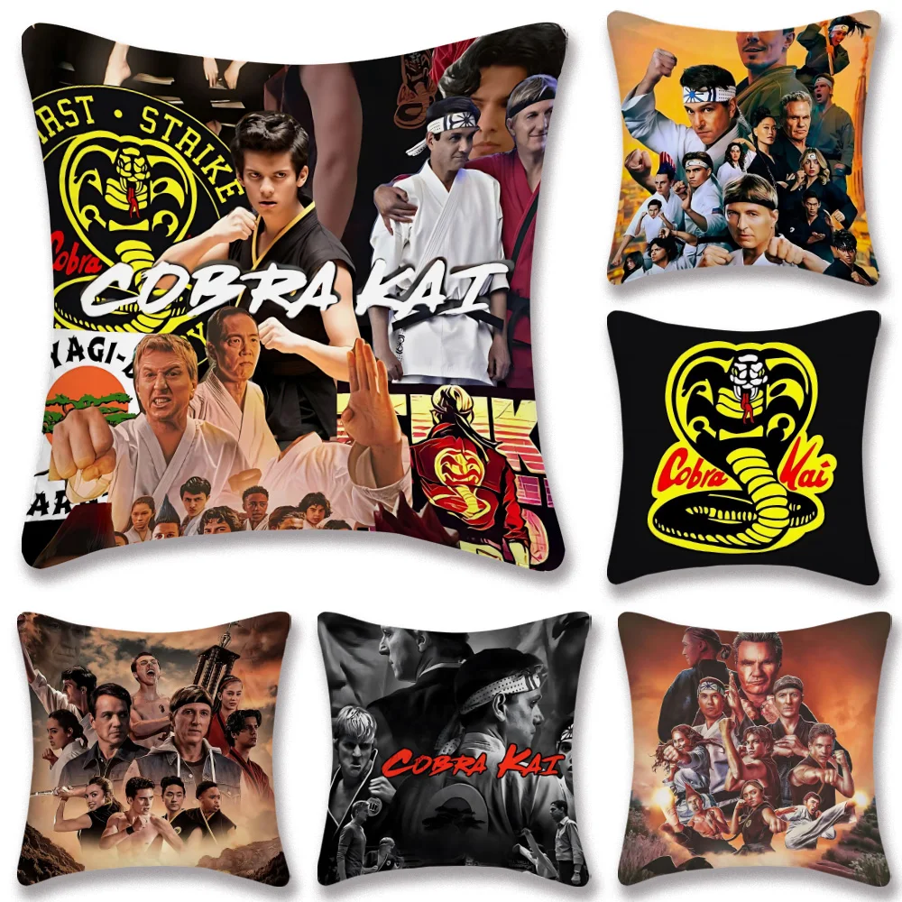 TV Series Pillow Covers Cartoon Sofa Decorative Home Double-sided Printing Short Plush Cute Cushion C-Cobra K-Kai Cover