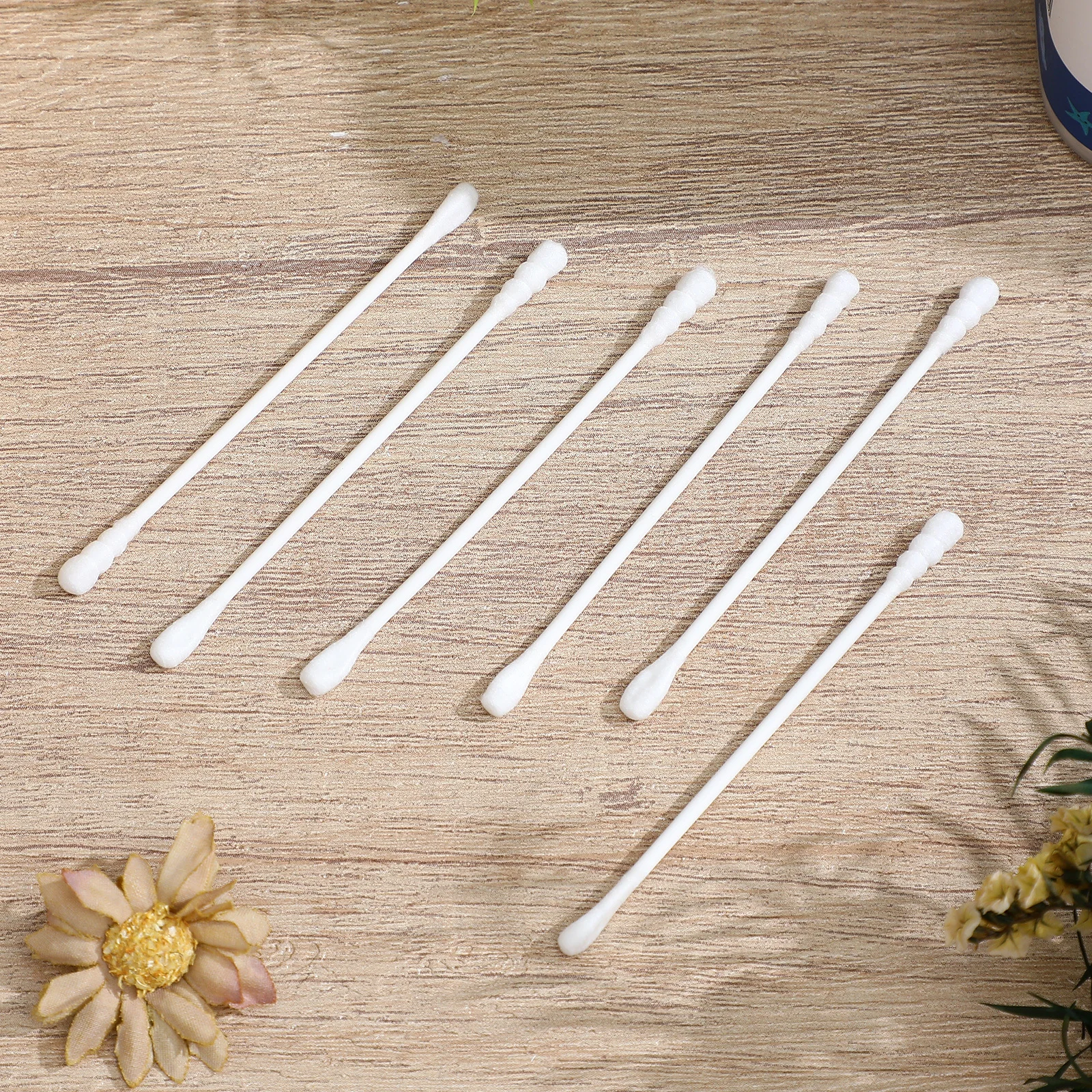

1 Box Baby Cotton Swabs Gentle Cleaning for Fingers Toes Eyes Nose Ears Double-Headed Safe Soft Disposable Sticks Infant Kids